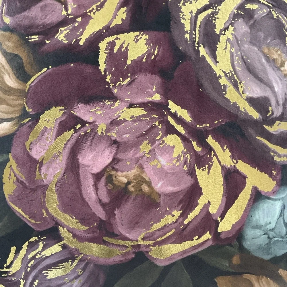 THRO Velveteen Peony Throw Pillow NWOT